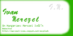 ivan merczel business card